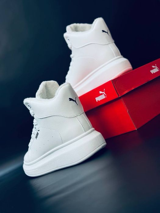 Кроссовки ботинки Puma/ женские кожаные кроссовки на зиму пума / PUMA