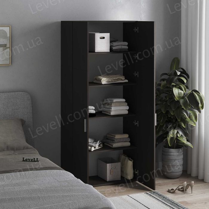 Шафа шкаф з полицями в спальню, прихожу, офіс , на балкон колір БЕТОН