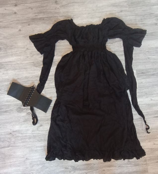 Sukienka gotycka z pasem Halloween