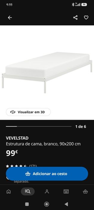 Cama de solteiro simples