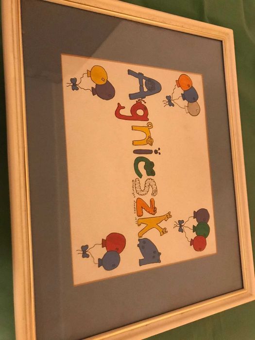 Obrazek dziecięcy dla dziewczynki z imieniem Agnieszka