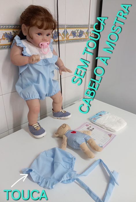 BONECA NOVA REBORN CILICONE MACIO e Corpo em Tecido. Bebé, Casa,Brincar,Quarto.