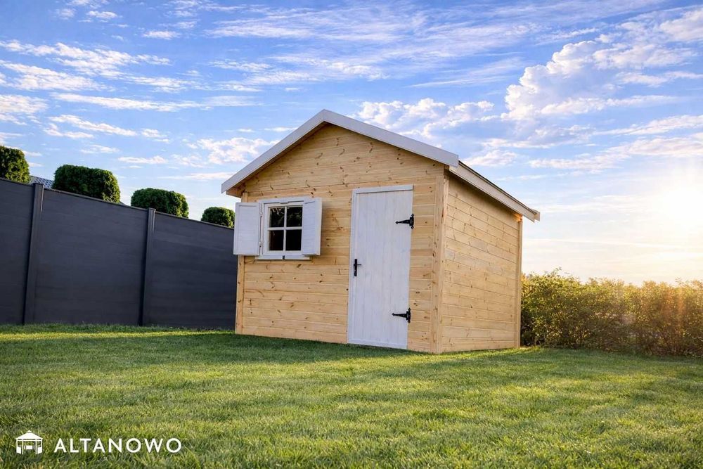 Domek narzędziowy drewniany, ogrodowy 3x3 drewutnia | producent | rod