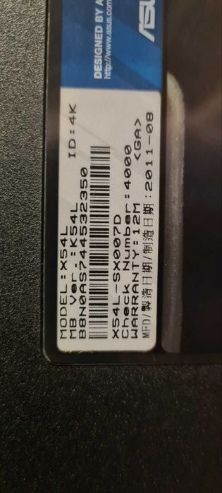 Ноутбук Asus X54L