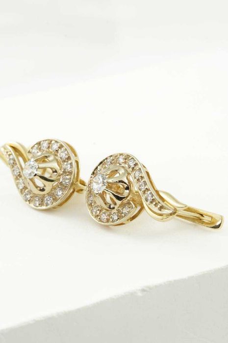 Złote kolczyki 14K 5.96g