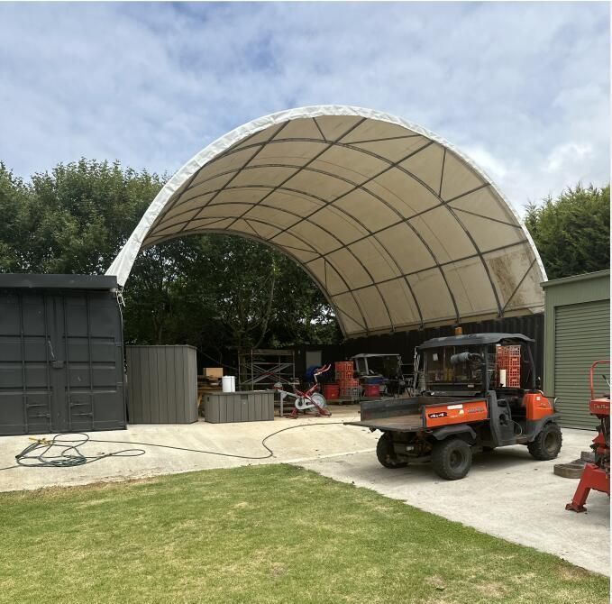 Zadaszenie kontenerowe 12x12m Wytrzymałe PVC, szybki montaż, wiata