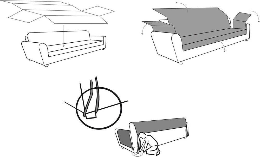 Textilhome – Ochronny pokrowiec na sofę 2-osobową, 110 cm, beżowy