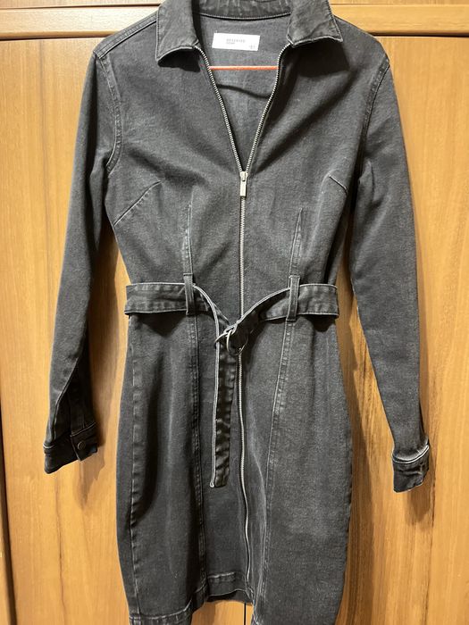 Джинсова чорна сукня Reserved