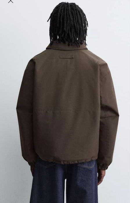 Стьобана технологічна куртка ZARA Розмір М Коричнева АРТ. 3833/401/700