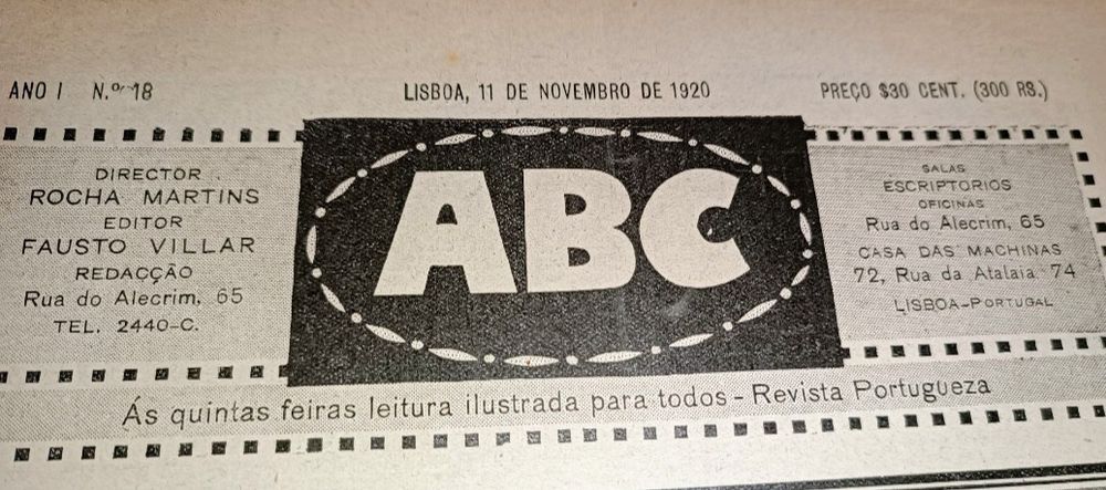 Antigas Revistas ABC capas desenhos Stuart Carvalhais Anos 20
