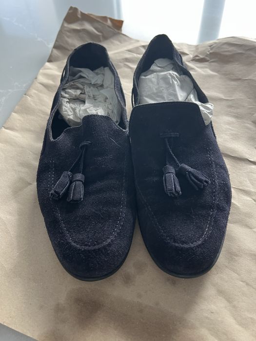 Mocassins camurça azul escuro 42