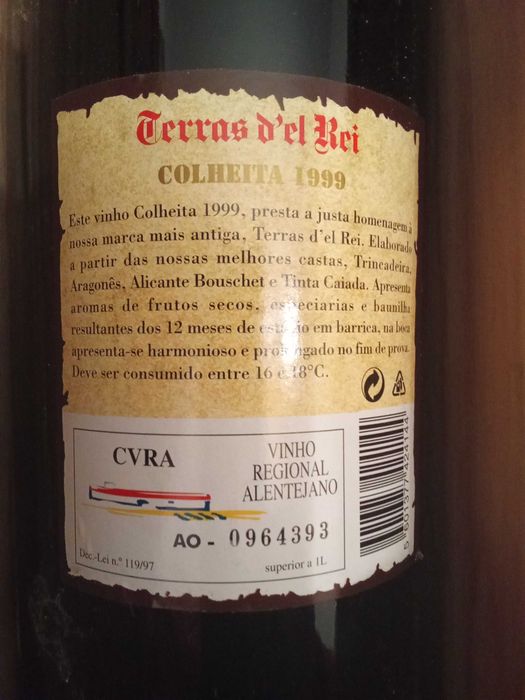 Milésímo tinto Alentejano 1999
