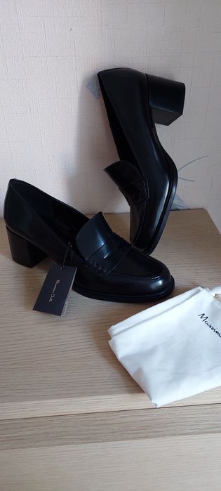 Massimo Dutti шкіряні туфлі, кожаные туфли лофери 40р, нові