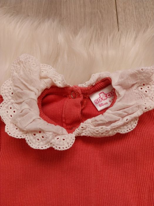 Zestaw body długi rękaw z kołnierzykiem prążkowane