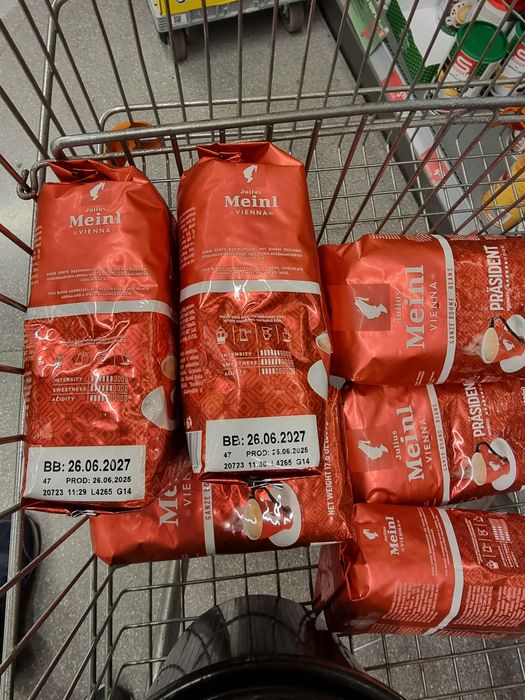 Кофе Julius Meinl  Jubiläum и Präsident молотый и в зёрнах.