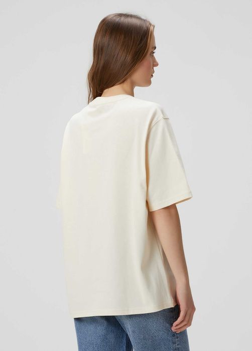 Футболка AMI Paris Patch T-Shirt White Cream