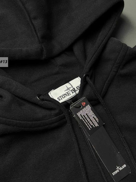 Олімпійка Stone Island Чорна - Кофта Зип Худи Стон Айленд - Зипка Стон