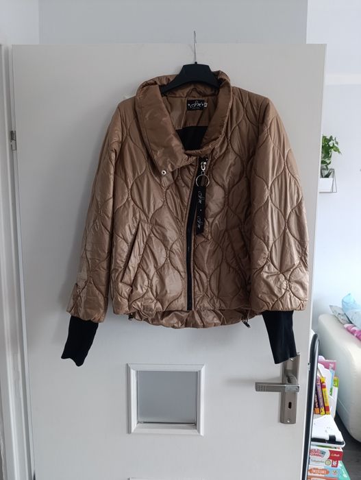 Złoto brązowa kurtka wiosenna SM Collection  36
