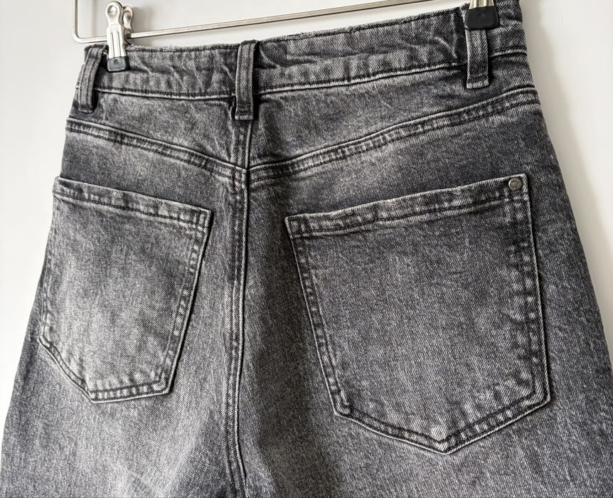 Reserved / jeansy grafitowe denim new mom fit / 34 XS