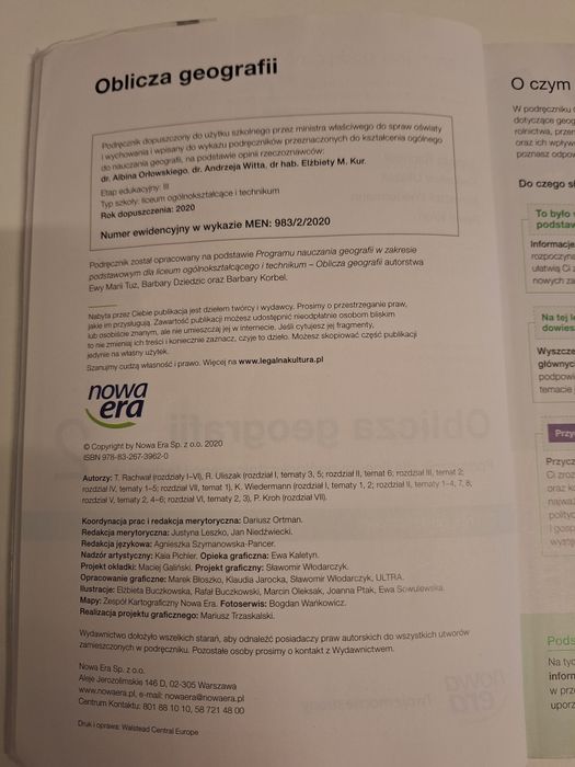 Oblicza geografii 2 zakres podstawowy