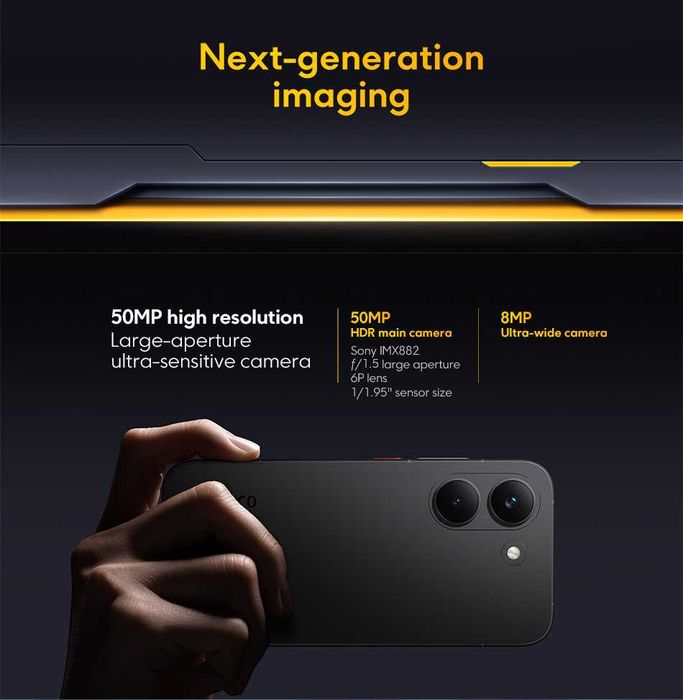 POCO X8 PRO, 8/256Gb, Black, зарядка 100W в комплекте, IP68/IP69K