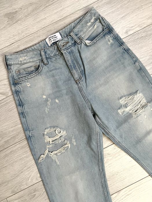 Miss Selfridge jasne dżinsy w stylu boyfriend W26L32