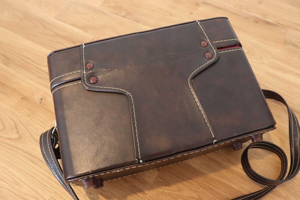 Mala vintage para transporte/armazenamento material fotográfico