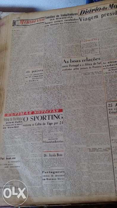 Jornais 1947 e 1956 diario da manhã