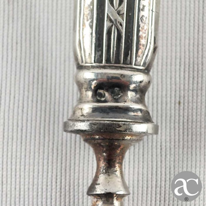 Gancho para botões / cordões (buttonhook) em prata, finais séc. XIX