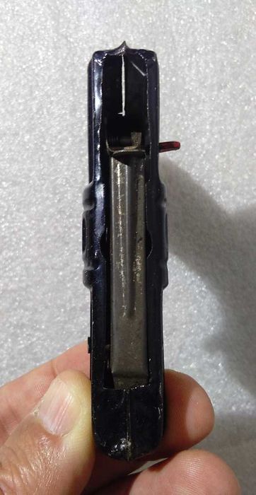 Antigo Brinquedo chapa Português ~ PISTOLA de FULMINANTES ~ Anos 60