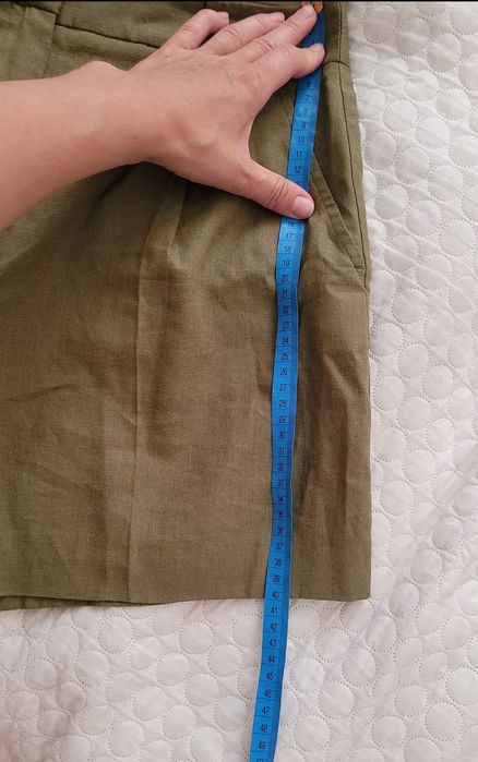 Nowe Lniane krótkie spodenki Zara S