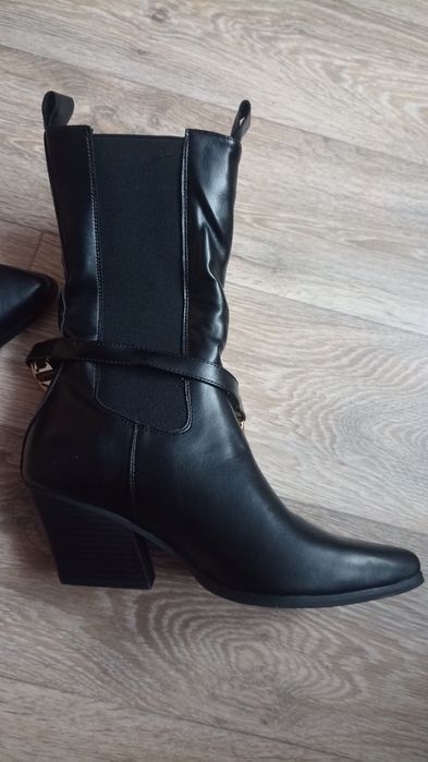 Kozaki 40 czarne nowe