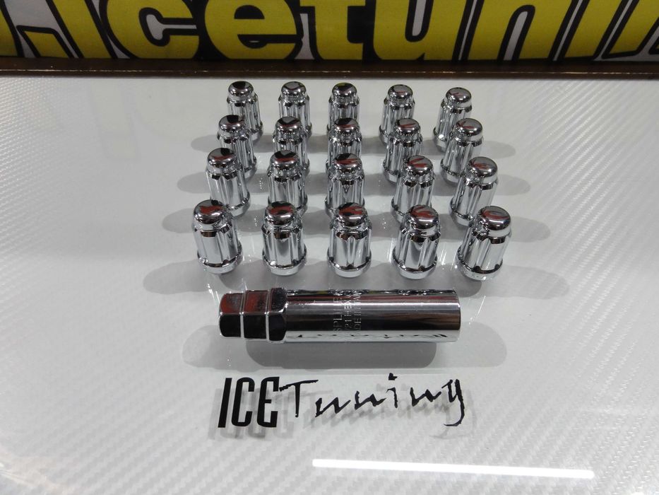 Conjunto 20 porcas Lug Nuts em vermelho, azul, cromado, preto, dourado 35mm 12x1.50 Para Honda, Mazda, Ford, Toyota, Hyundai, Lexus, Mitsubishi