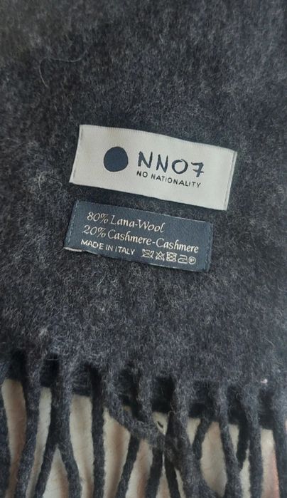 szalik wełniany 80% wełna wool 20% kaszmir NN07 made in italy