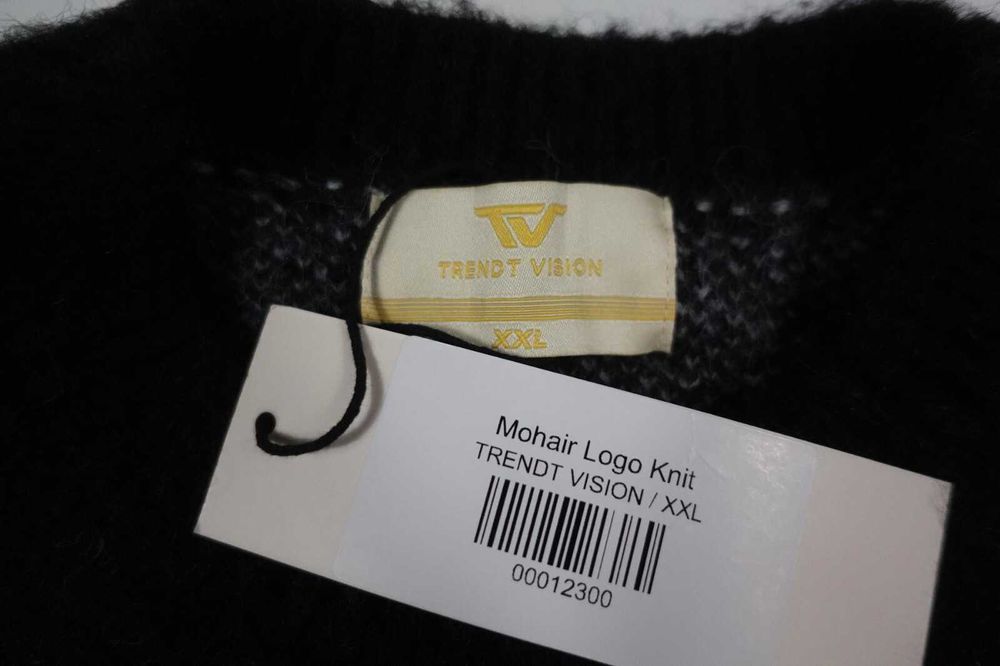 Sweter Trendt Vision Moher Wełna Czarny Boxy Opium Szeroki Nowy Rozmiar XXL
