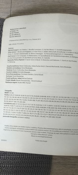 Deutsch für Profis Branża Ekonomiczna Język Niemiecki Zawodowy Klett