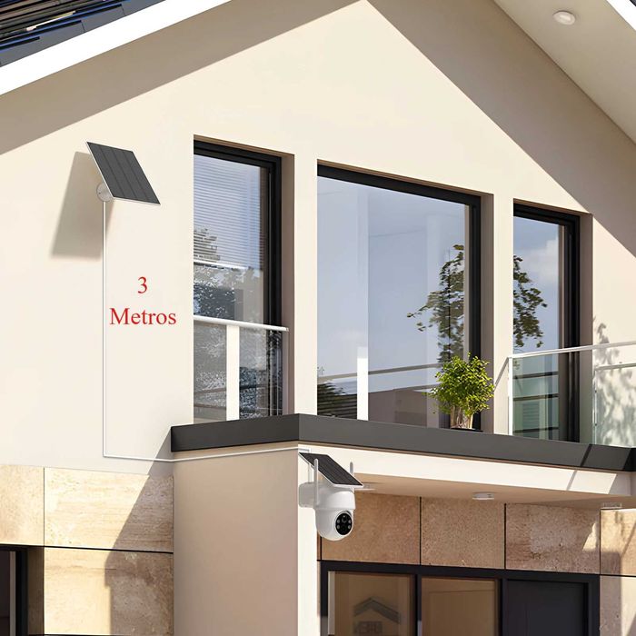 Painel Solar 3W para Câmara  a bateria recarregável * Tipo C * P65