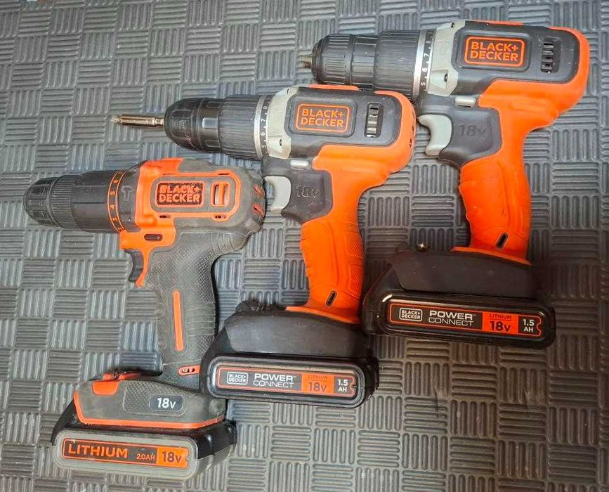 Дрель-шуруповерт Black+Decker, аккумулятор, зарядка, кейс