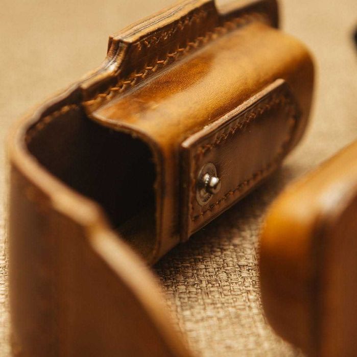 Кожаный чехол для раскладного большого ножа