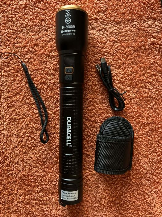 Latarka DURACELL DF6000R – 6000 lm | USB-C | Powerbank