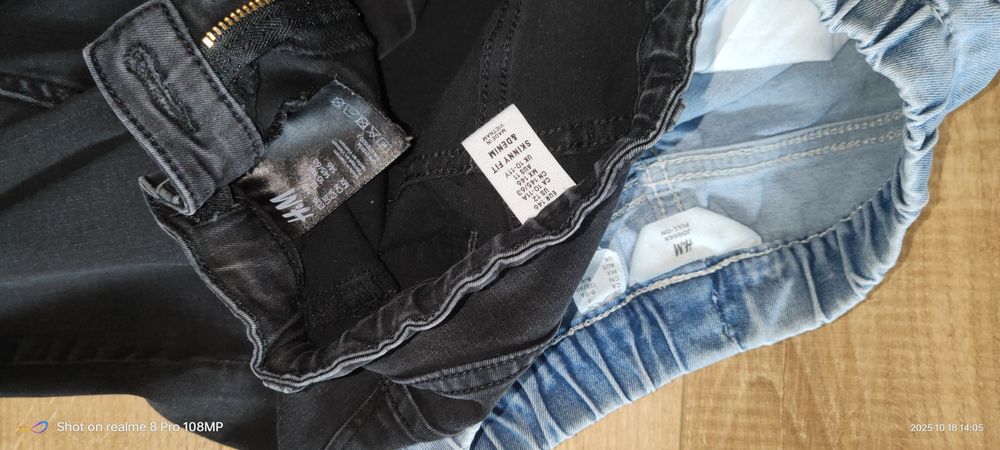Jeansy  joggery dziewczęce 140/146