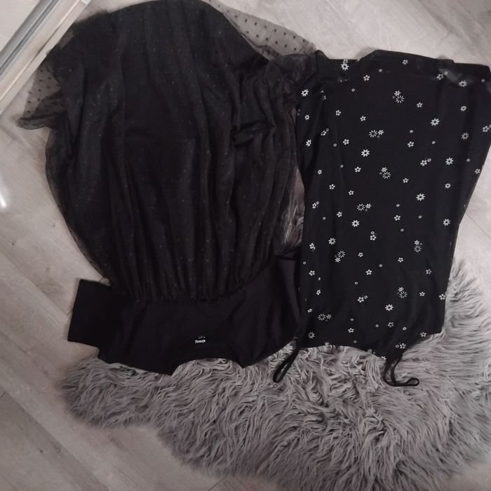 Nowa czarna sukienka 140 i na ramiczka