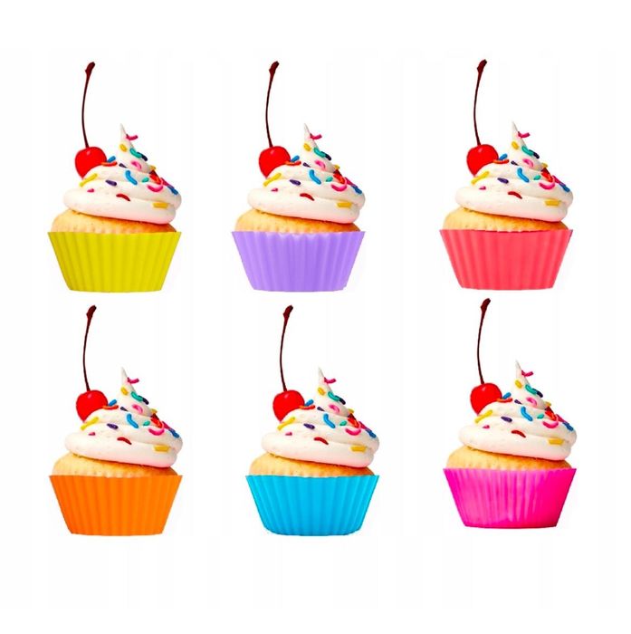 Foremki silikonowe babeczki muffiny zestaw 6 szt.