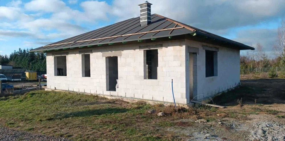 Dom w stanie surowym otwartym Wybudowanie Michałowo