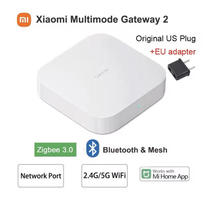 Xiaomi Multimode Gateway 2  (WiFi + Zigbee 3.0 + Bluetooth + Ethernet)