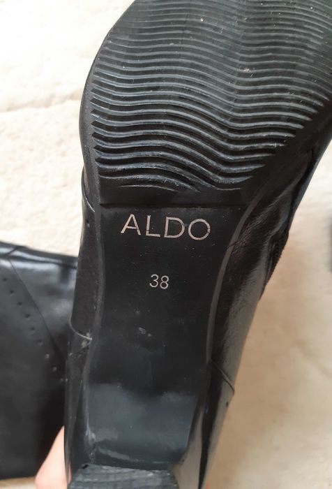 Skórzane damskie oficerki miejskie firmy Aldo, rozmiar 38
