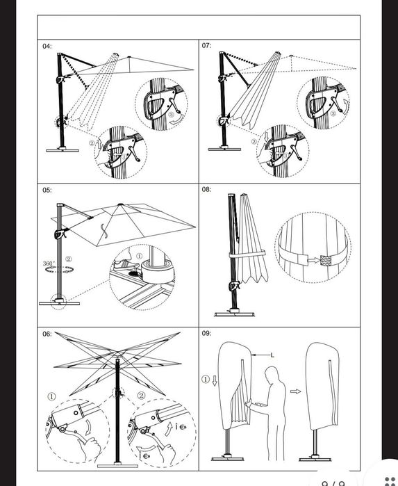 Promocja. Parasol ogrodowy XL Big Roma, dxs: 300x300 cm