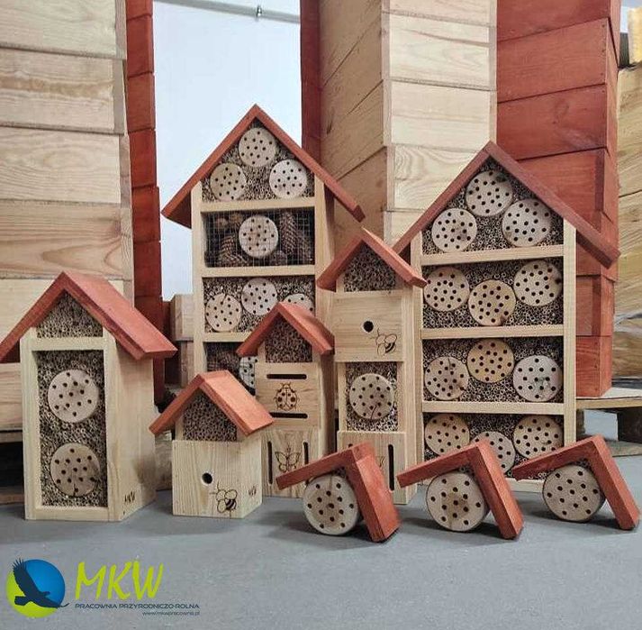 Hotel de insectos modelo hotel para abeja albañil MKW pequeño
