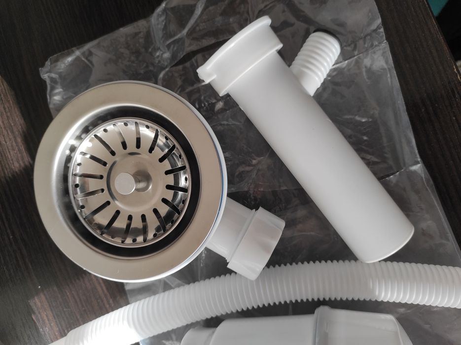 Сифон для мойки з переливом