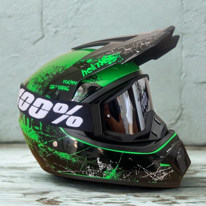 Кроссовый мото шлем эндуро!